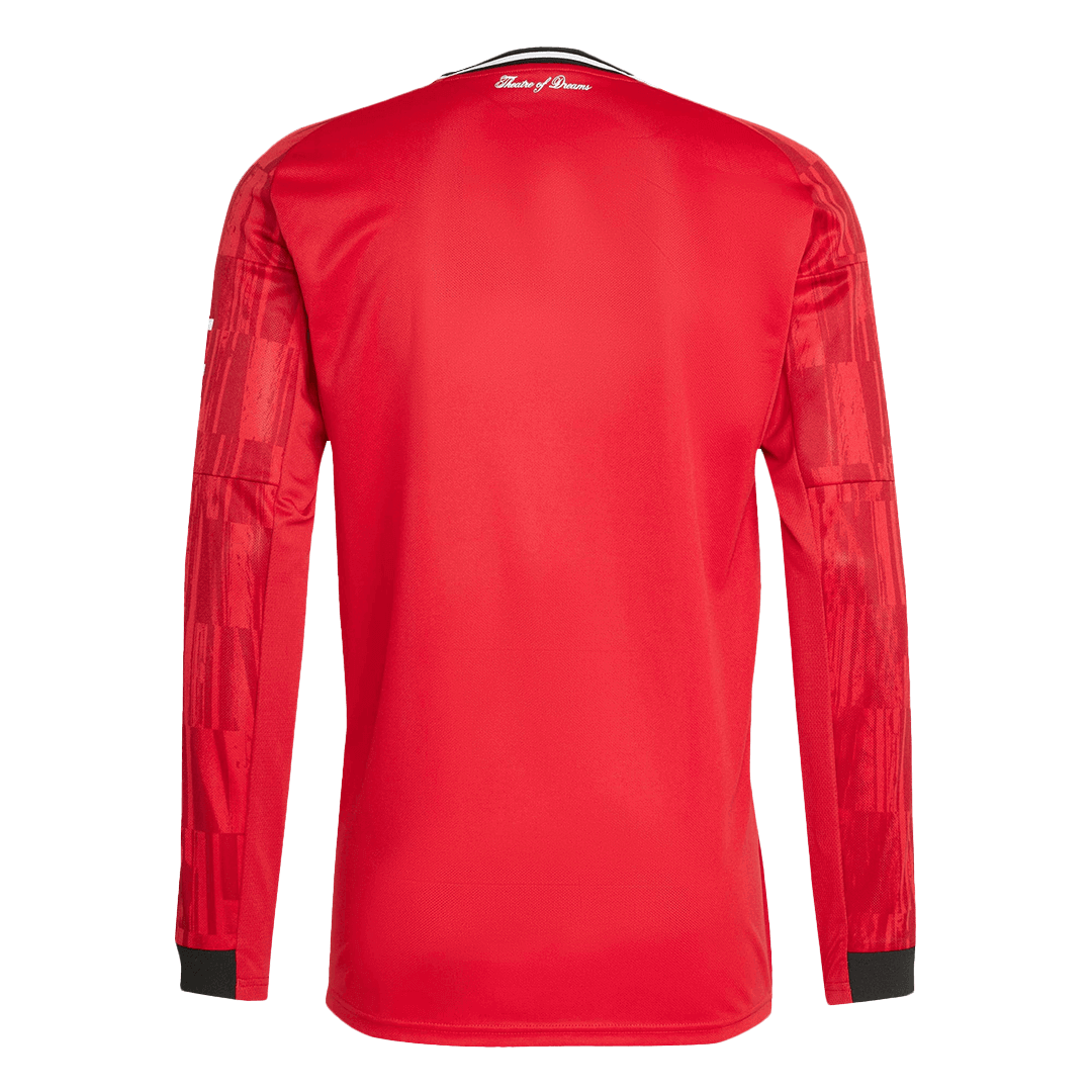 Men's Manchester United 2025/26 Home Long Sleeve Soccer Jersey