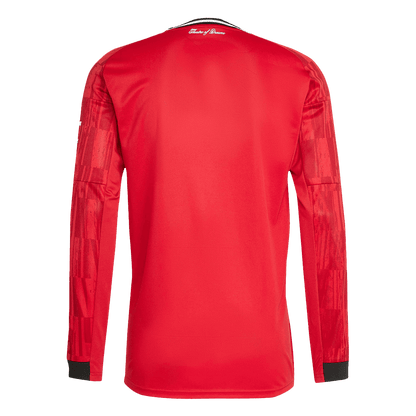 Men's Manchester United 2025/26 Home Long Sleeve Soccer Jersey