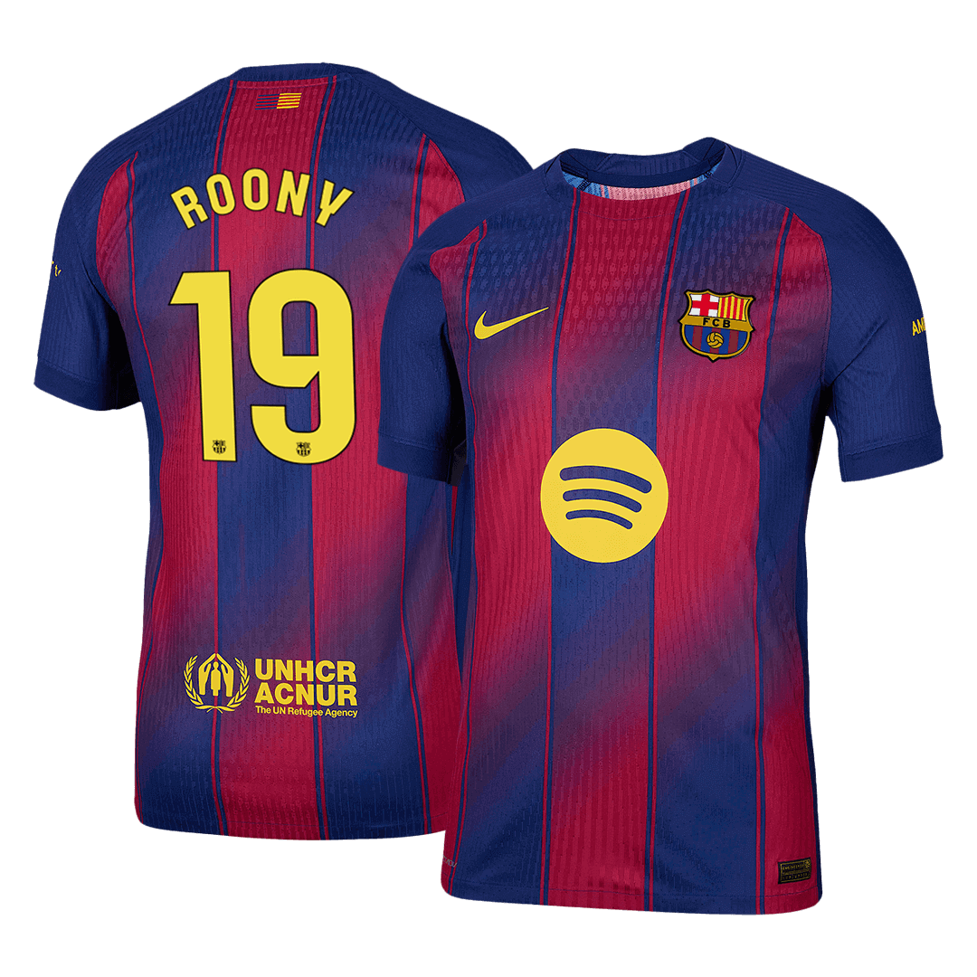 Barcelona 2025/26 Home Soccer Jersey - ROONY #19 (Player Edition)