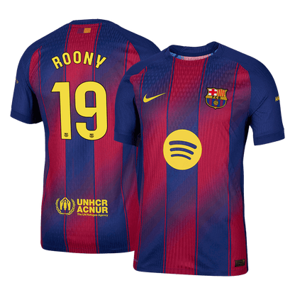 Barcelona 2025/26 Home Soccer Jersey - ROONY #19 (Player Edition)