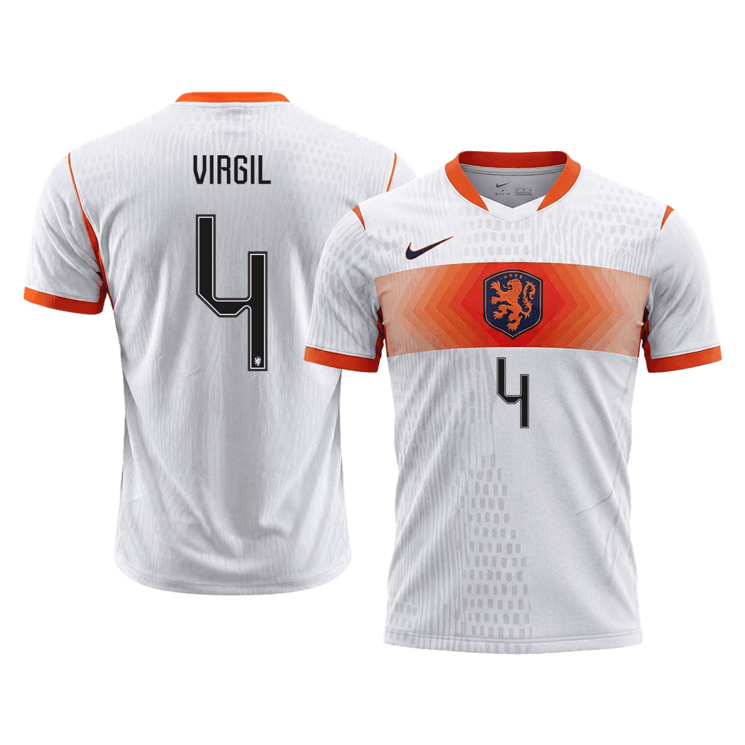Netherlands World Cup 2026 Away Soccer Jersey - VIRGIL #4 (Player Edition)