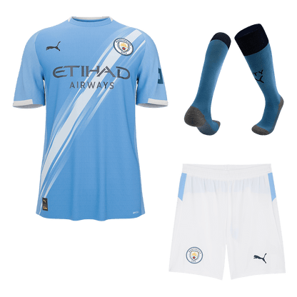 Men's Manchester City 2025/26 Home Soccer Jersey Full Kit [PREMIUM]