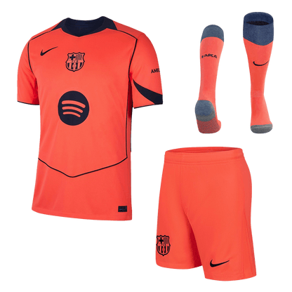 Men's Barcelona 2025/26 Third Away Soccer Jersey Full Kit