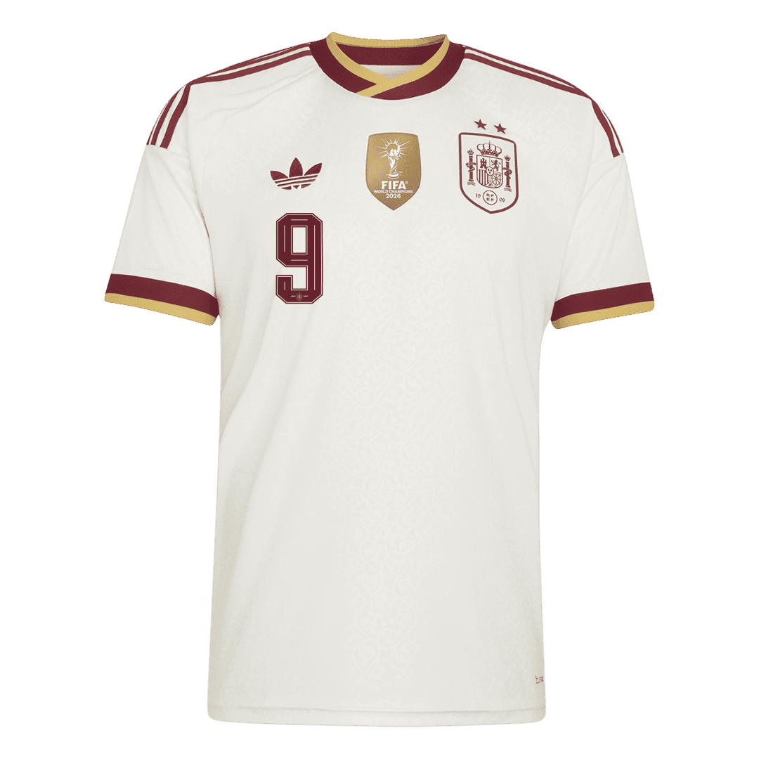 GAVI #9 Men's Spain World Cup 2026 Champion Edition Away Soccer Jersey