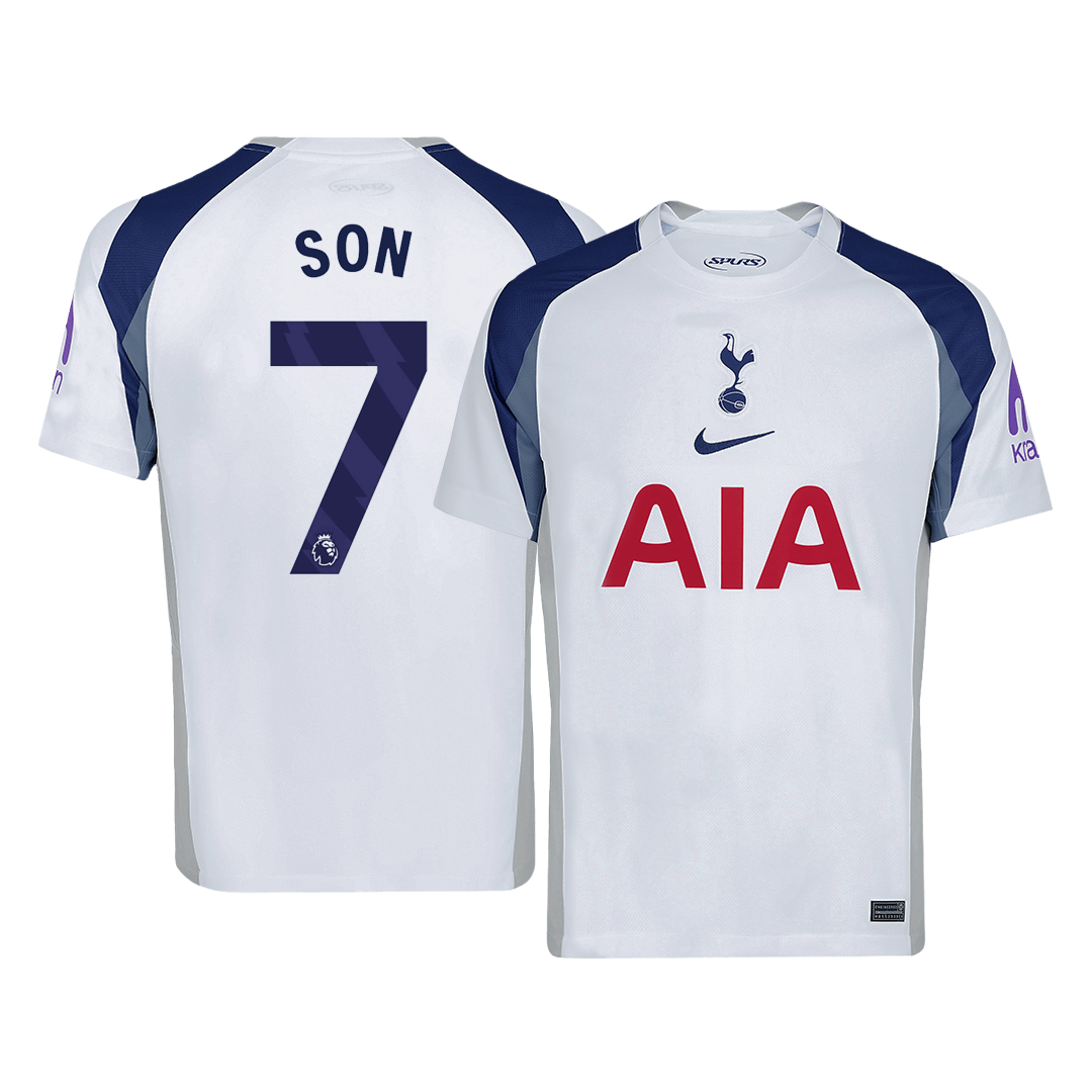 SON #7 Men's Tottenham Hotspur 2025/26 Home Soccer Jersey