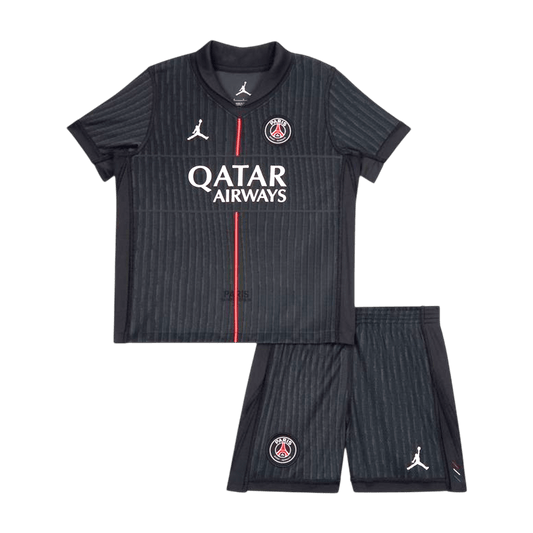 Kid's PSG 2025/26 Fourth Away Soccer Jersey Kit