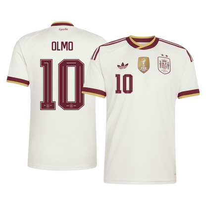 Spain World Cup 2026 Away Soccer Jersey - OLMO #10 - Champion Edition