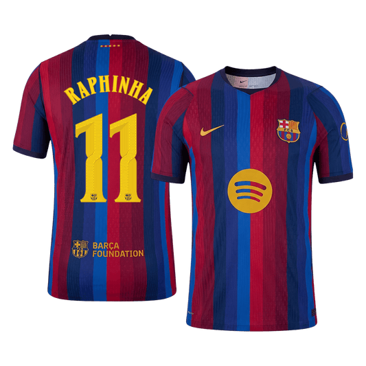 Barcelona 2026/27 Home Soccer Jersey - RAPHINHA #11 – UCL (Player Edition)