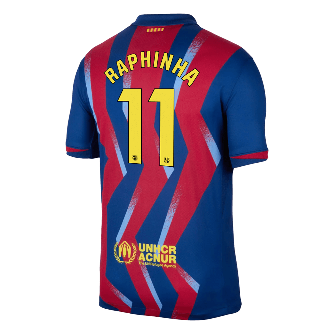 Barcelona 2025/26 Fourth Away Soccer Jersey - RAPHINHA #11