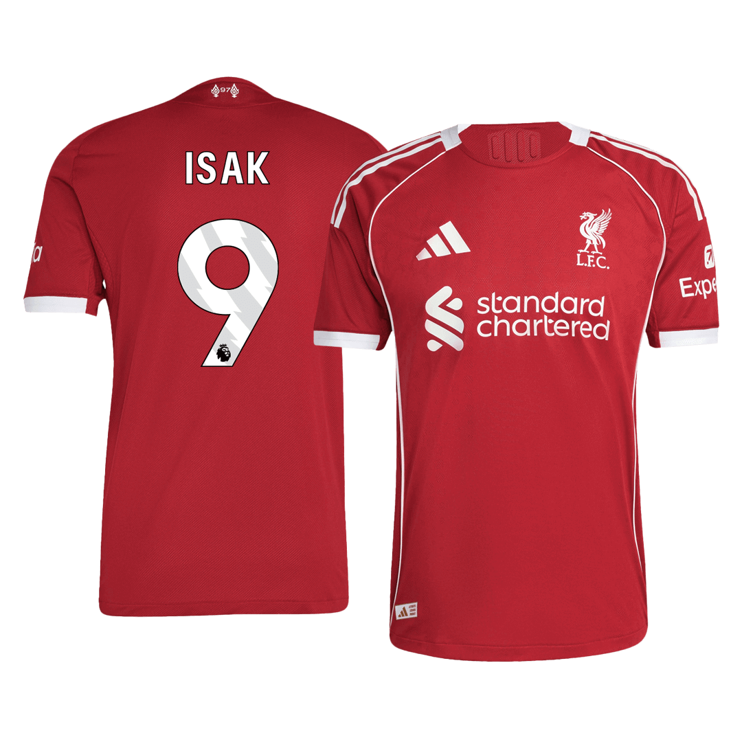 ISAK #9 Men's Liverpool 2025/26 Player Version Home Soccer Jersey - Slim Fit