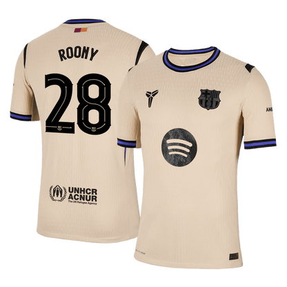 ROONY #28 Men's Barcelona UCL 2025/26 Player Version Away Soccer Jersey - Slim Fit