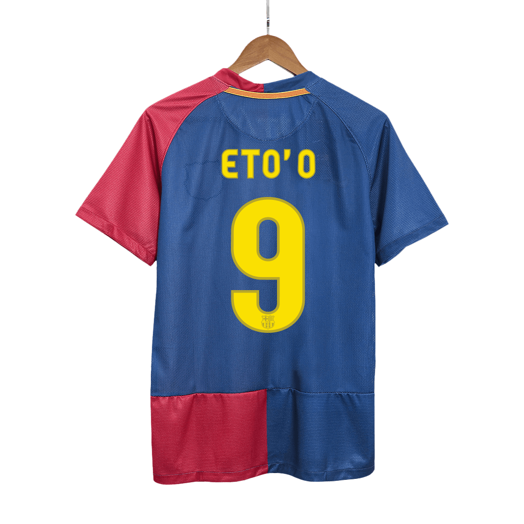 Barcelona 2008/09 Retro Home Soccer Jersey - ETO'O #9 – UCL Final