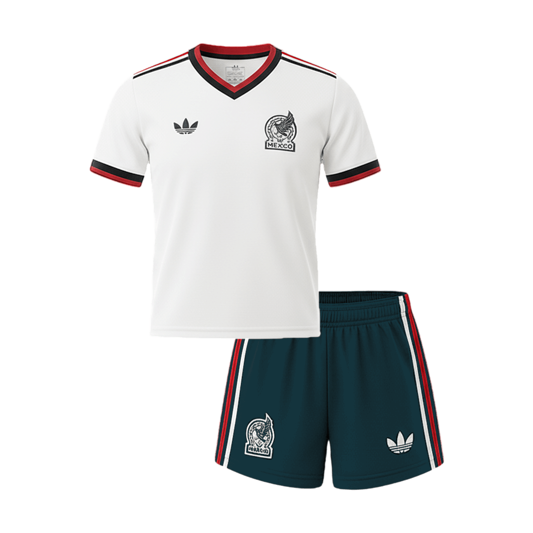 Kid's Mexico World Cup 2026 Away Soccer Jersey Kit