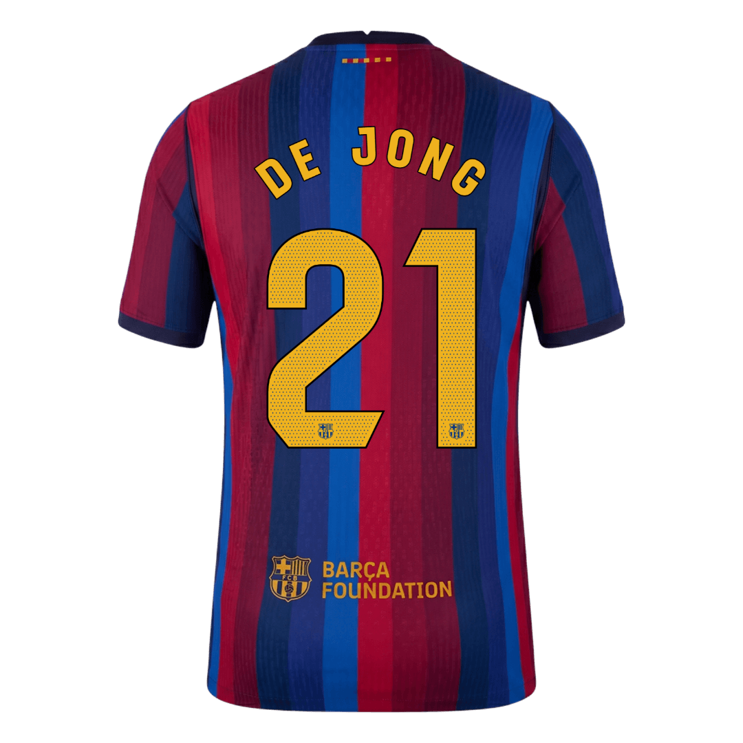 Barcelona 2026/27 Home Soccer Jersey - DE JONG #21 (Player Edition)