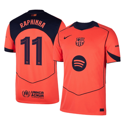 Barcelona 2025/26 Third Away Soccer Jersey - RAPHINHA #11 – UCL
