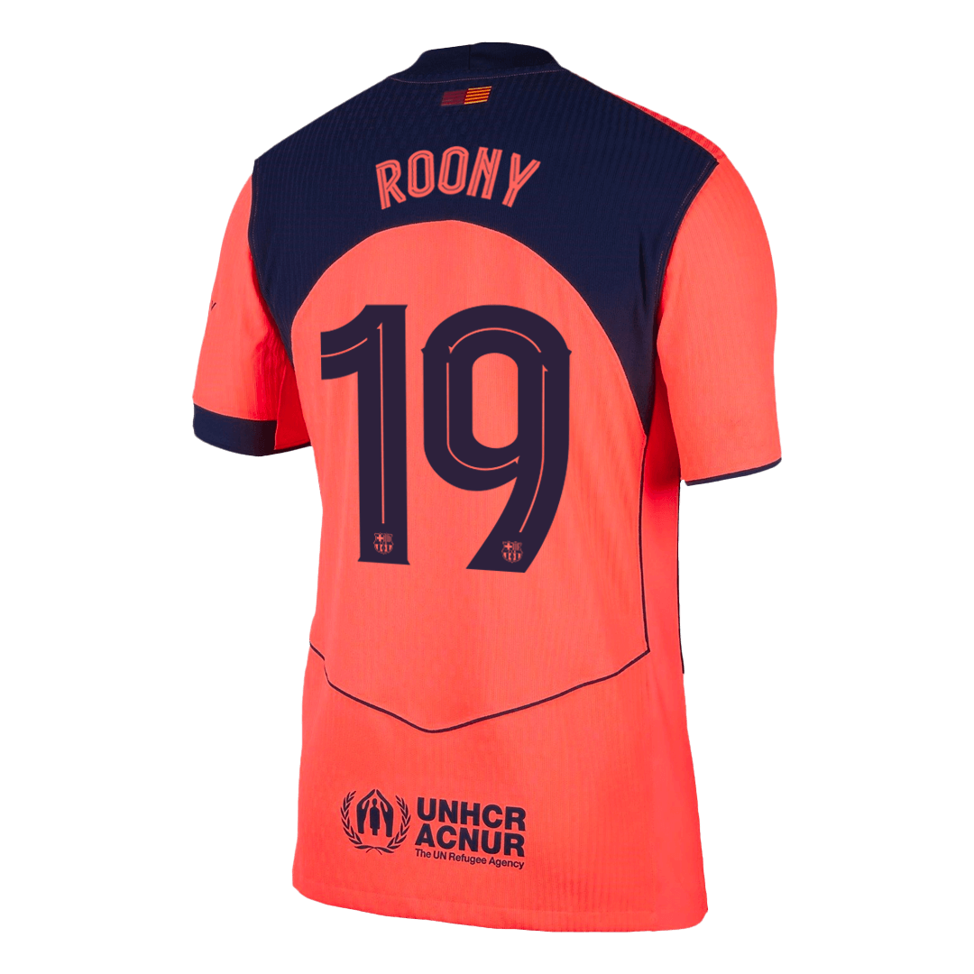 ROONY #19 Men's Barcelona UCL 2025/26 Player Version Third Away Soccer Jersey - Slim Fit