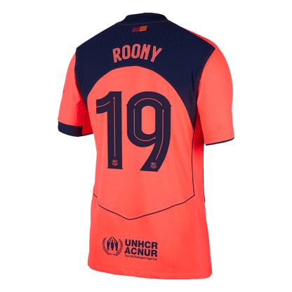 ROONY #19 Men's Barcelona UCL 2025/26 Player Version Third Away Soccer Jersey - Slim Fit