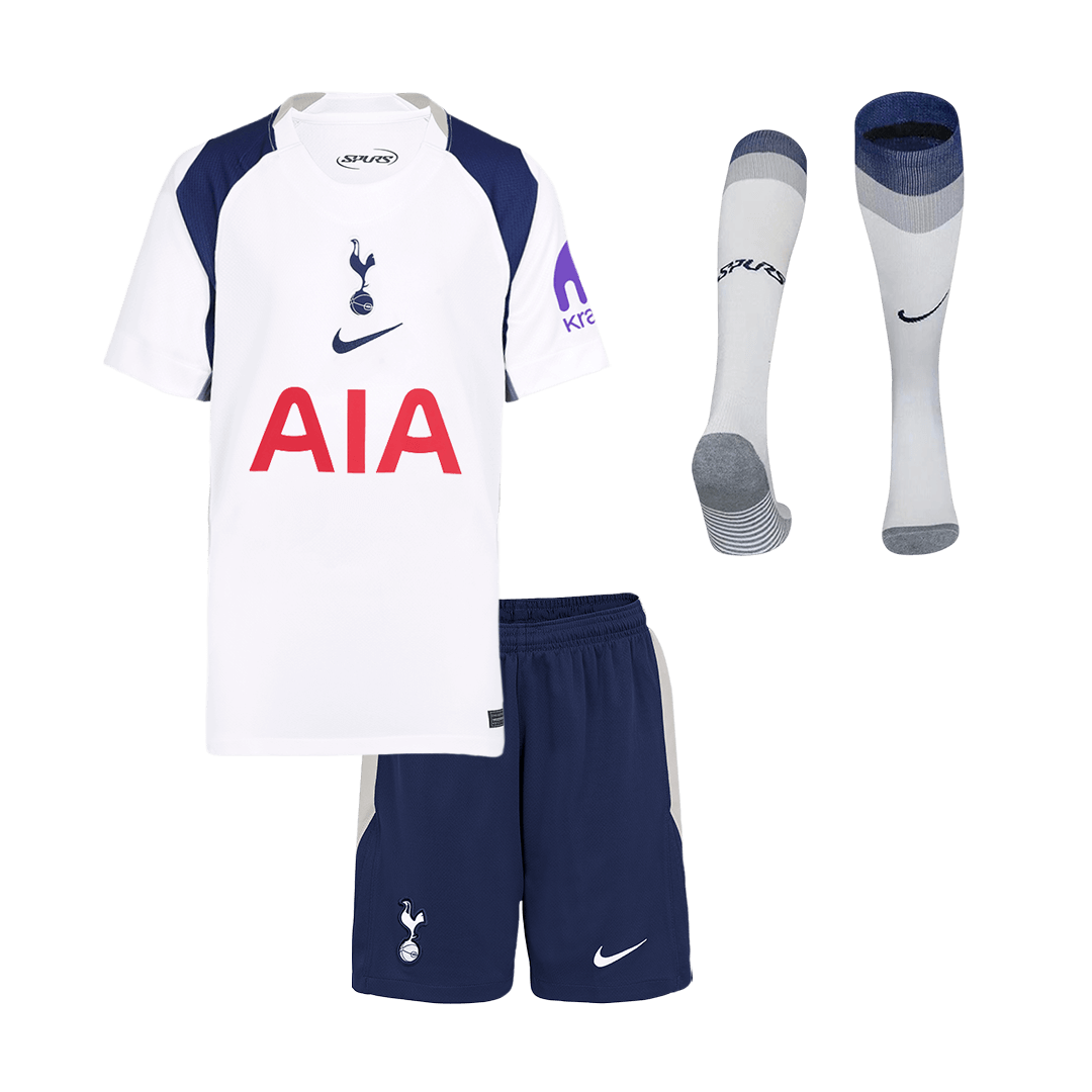 Kids Tottenham Hotspur 2025/26 Home Soccer Full Kit