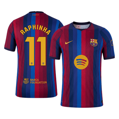 Barcelona 2026/27 Home Soccer Jersey - RAPHINHA #11 (Player Edition)