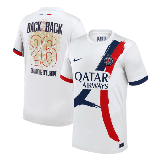 Champions of Europe #26 Men's PSG 2024/26 Away Soccer Jersey
