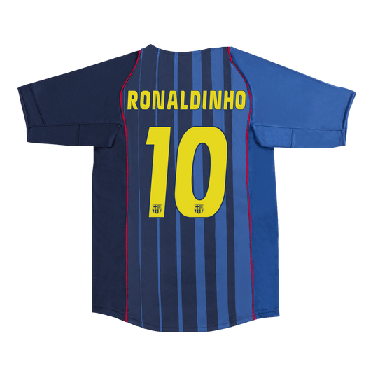 Barcelona 2004/05 Retro Away Soccer Jersey - RONALDINHO #10