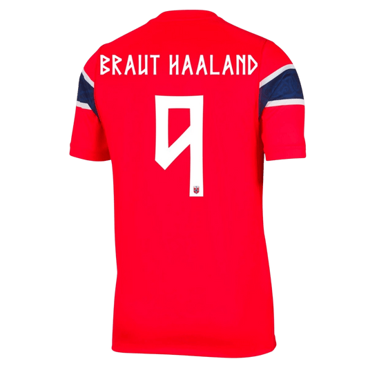BRAUT HAALAND #9 Men's Norway World Cup 2026 Player Version Home Soccer Jersey - Slim Fit