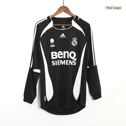 Real Madrid 2006/07 Retro Long Sleeve Away Soccer Jersey
