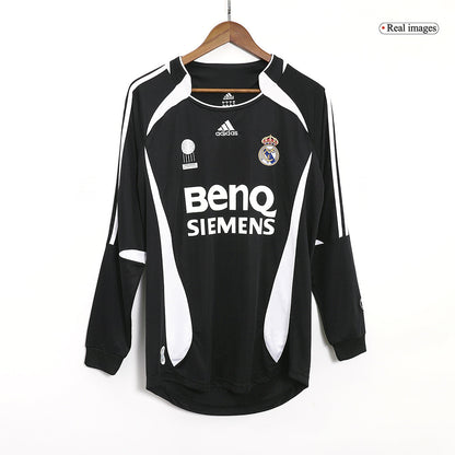 Retro RAUL #7 Men's Real Madrid 2006/07 Away Long Sleeve Soccer Jersey