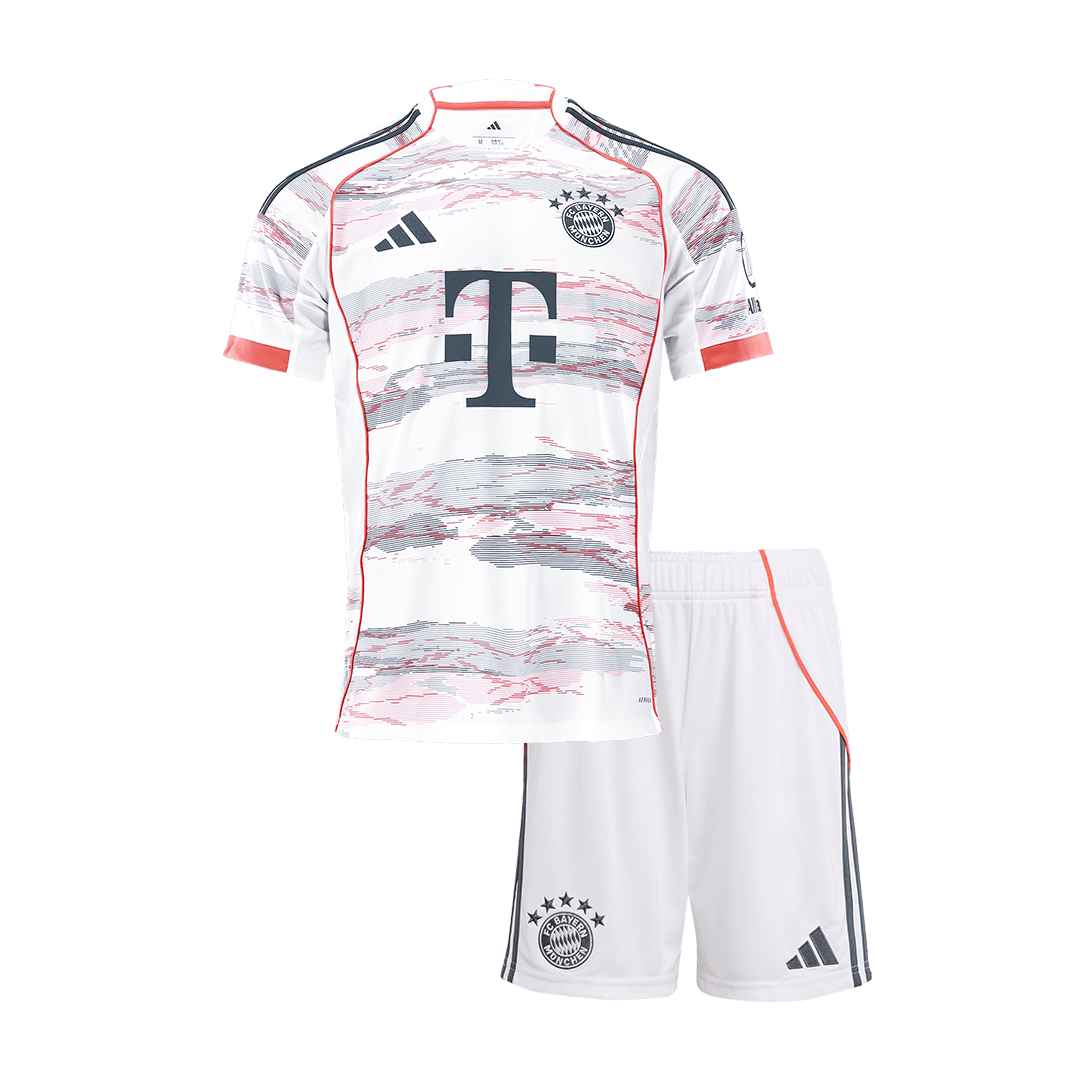 Kid's Bayern Munich 2025/26 Away Soccer Jersey Kit