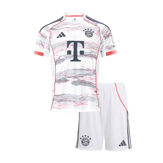 Kid's Bayern Munich 2025/26 Away Soccer Jersey Kit